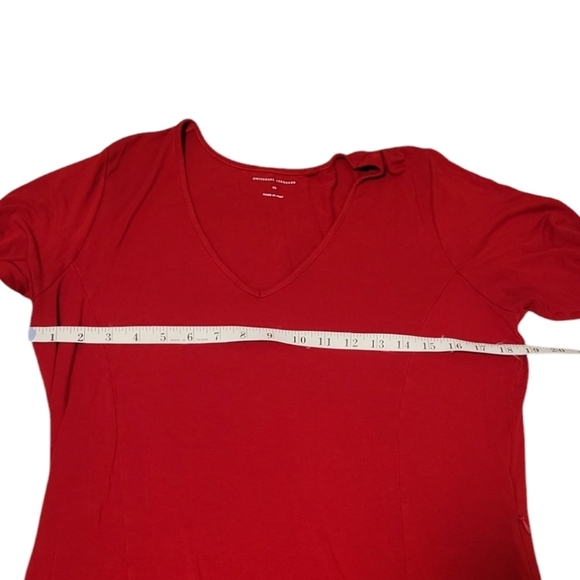 Universal Standard Poise Red V-neck Zipper Pocket Comfy Midi Dress Size XS 10/12 - Picture 8 of 12